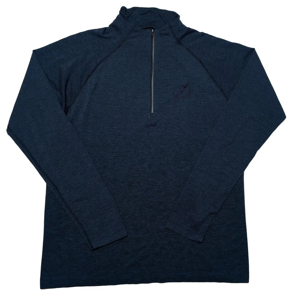 LULULEMON Tampa Bay Lightning NHL Metal Vent Tech 1/4 Zip Pullover Blue Large L